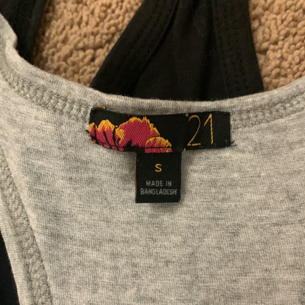 FOREVER 21 Bundle (2) Vintage Racerback Babydoll Tank Tops, size S - Picture 7 of 8